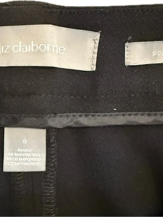Liz Claiborne Black Women's Tailored Pants - Picture 3 of 4